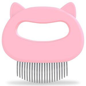 Cat Grooming Comb - Pink Massage Comb - Light Hair or Fur Removal Soft Dematting